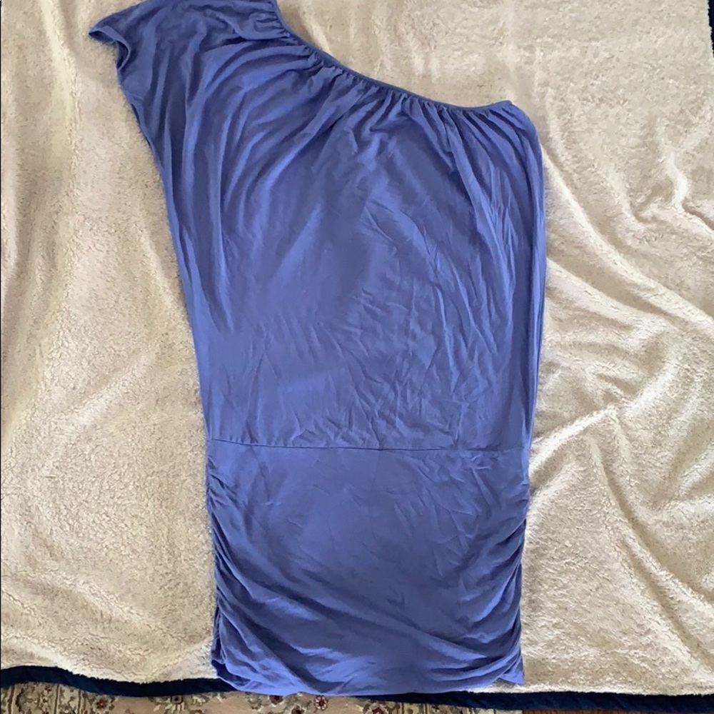 Lavender bandeau one shoulder dress